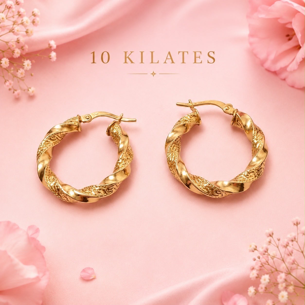 Aretes torcidos doble 10K
